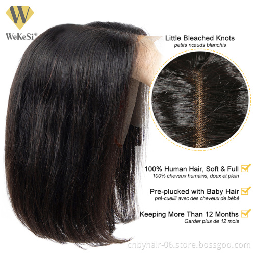 WeKeSi Bob Wigs Human Hair Lace Front, Blonde Bob 613 Lace Front Wig Virgin Human Hair,Kinky Curly Short Bob Wig